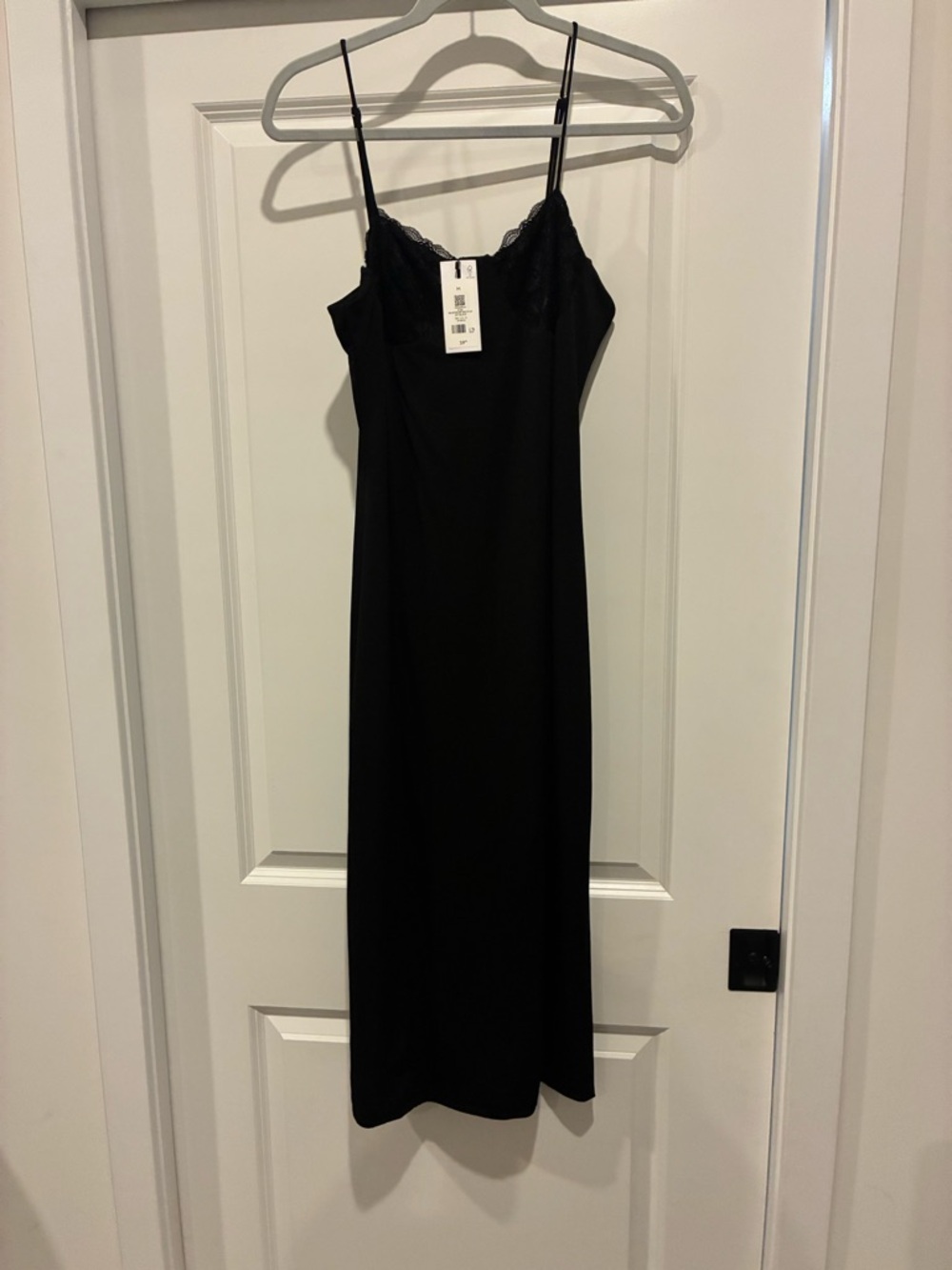 Dynamite Black Lace-Detail Slip Dress